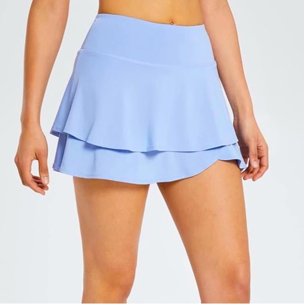 Baleaf periwinkle blue sporty athletic tennis golf layered skirt skort size XL